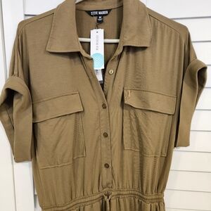 Steve Madden Brown Short Sleeve Dress